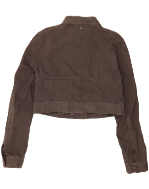 Dondup Γυναικείο Crop Bomber Jacket IT 44 Medium Grey Cotton