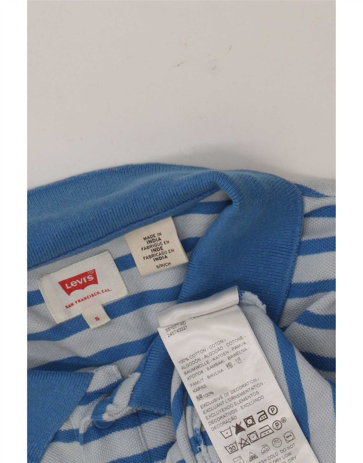 Ανδρικό μπλουζάκι πόλο Levi's Μικρό μπλε ριγέ βαμβακερό