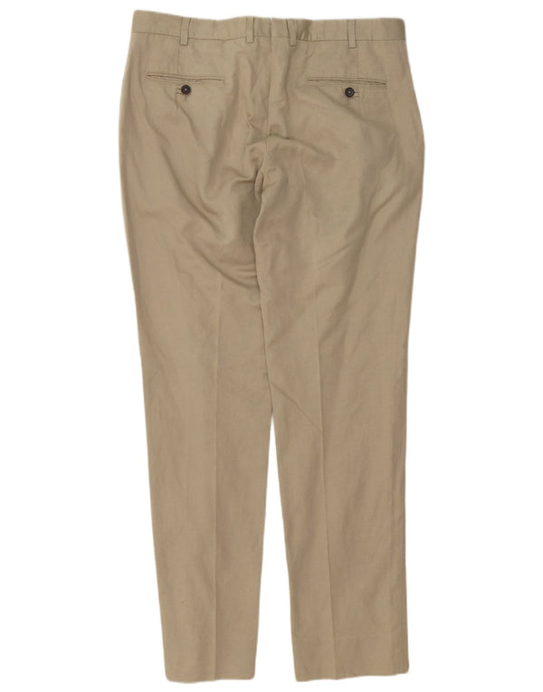 Massimo Dutti Ανδρικό Slim παντελόνι Chino EU 42 Large W34 L34 Beige βαμβακερό