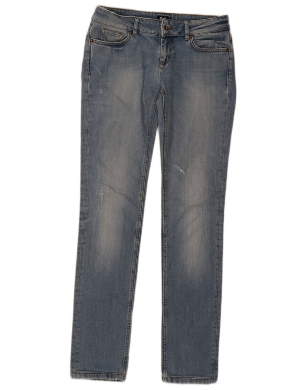 Dolce & Gabbana Womens Distressed Slim Jeans W29 L32 Blue Cotton