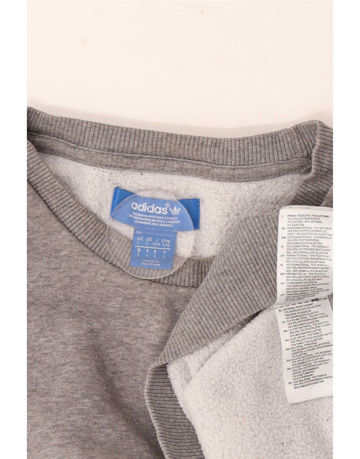 Ανδρικό φούτερ Adidas Jumper με μεγάλο γκρι βαμβακερό φούτερ