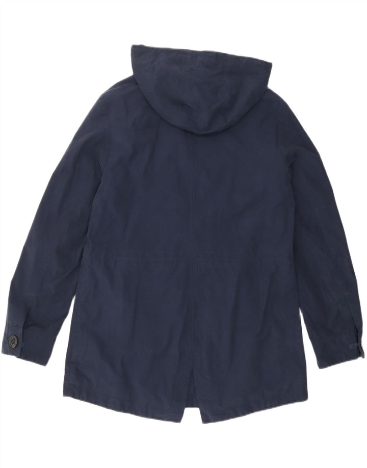 Marks & Spencer Γυναικείο Μπουφάν με Κουκούλα UK 12 Medium Navy Blue Cotton