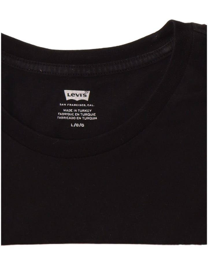 Ανδρικό γραφικό T-Shirt Levi's Top Large Μαύρο