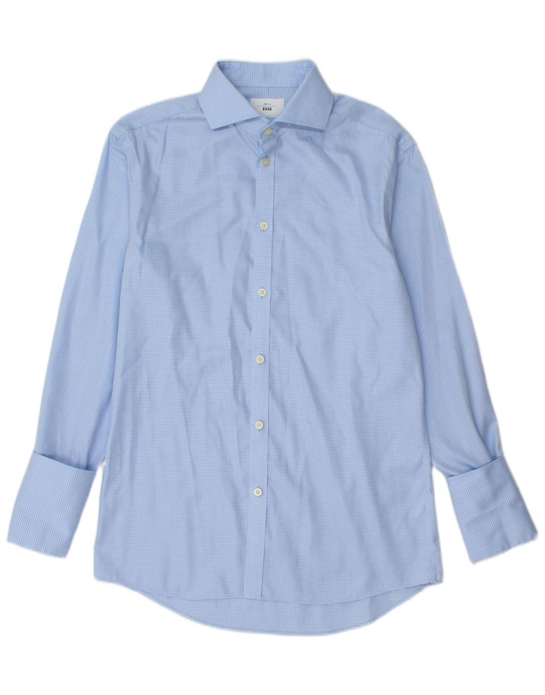 Ανδρικό επίσημο πουκάμισο Moss 1851 Slim Fit Μέγεθος 38 15 Medium Blue Houndstooth
