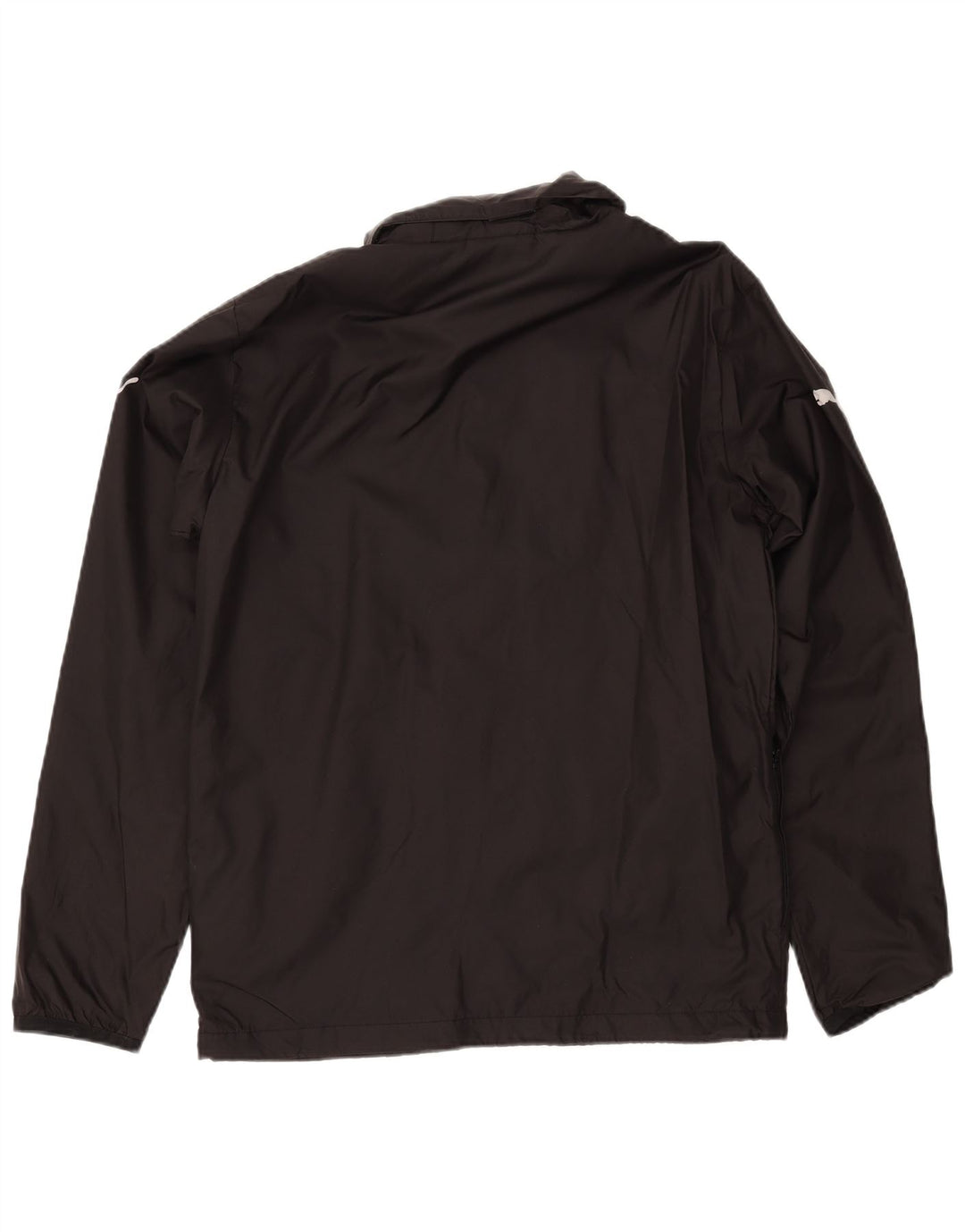 Ανδρικό μπουφάν βροχής με κουκούλα PUMA UK 38 Medium Black Nylon