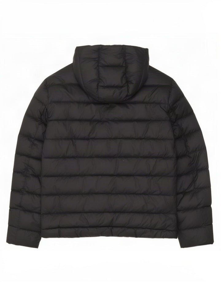 Blauer Γυναικείο μπουφάν με κουκούλα UK 18 XL Μαύρο Πολυαμίδιο