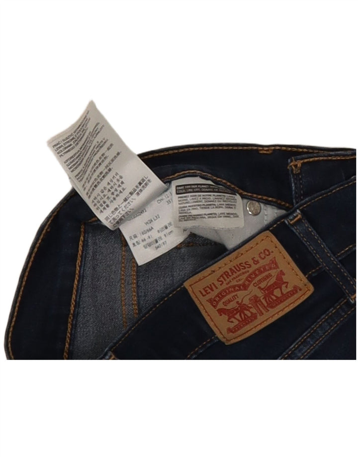 Levi's Womens 715 Bootcut Jeans W26 L27 Navy Blue Cotton