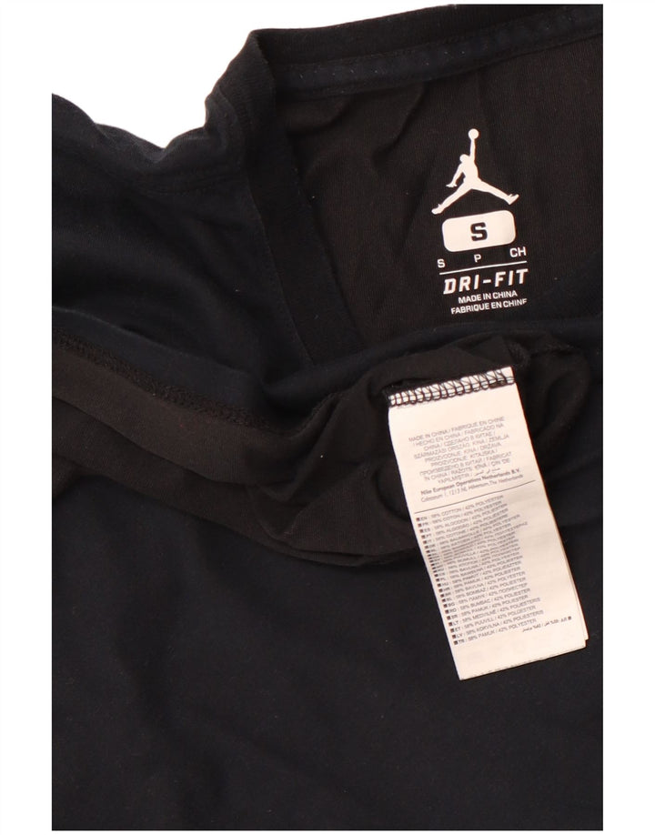 JORDAN Ανδρικό γραφικό T-Shirt Top Small Black Cotton Sports