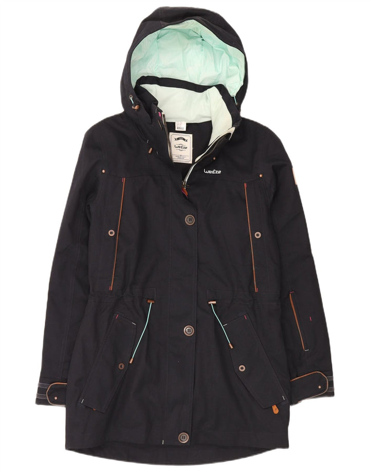 Γυναικείο μπουφάν DECATHLON Wedze με κουκούλα Parka EU 36 Small Navy Blue Polyester