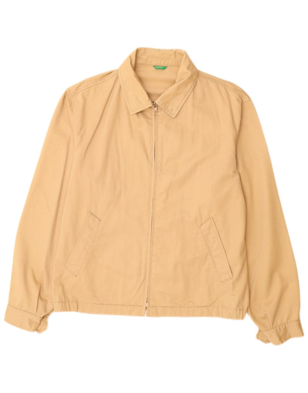 Ανδρικό μπουφάν Benetton Bomber UK 38 Medium Beige Cotton