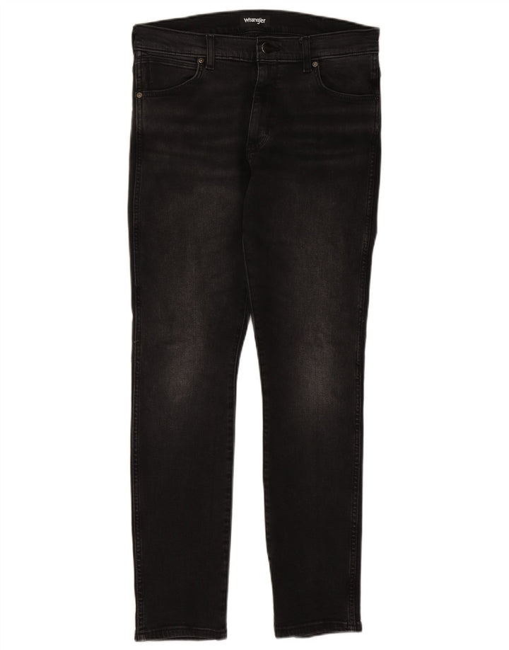 Ανδρικό τζιν Wrangler Larston Slim W32 L32 Μαύρο βαμβακερό