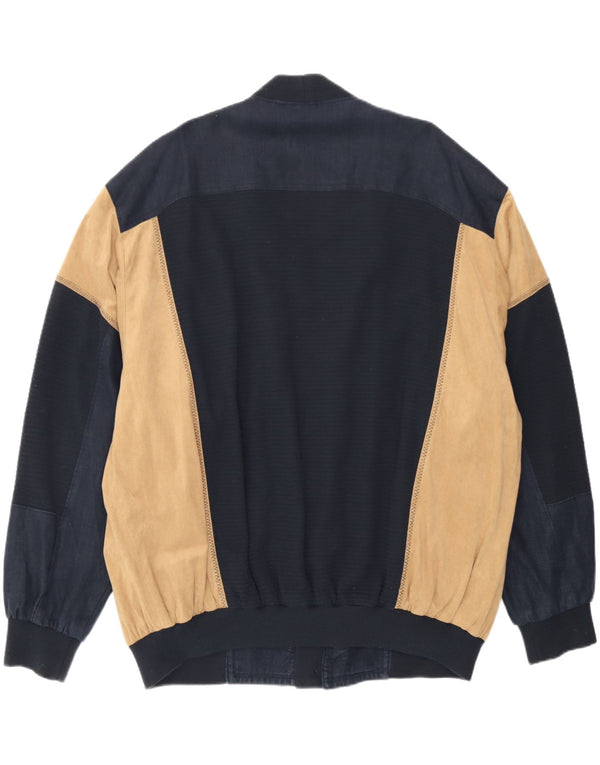 Ανδρικό μπουφάν Delba Alcantara UK 48 4XL Navy Blue Colourblock Λινά