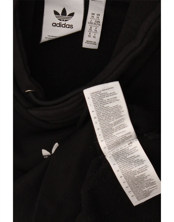 Ανδρικό γραφικό κουκούλα ADIDAS Jumper XL Μαύρο βαμβακερό