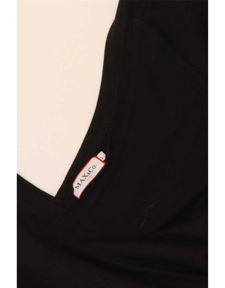 Max & Co. Γυναικεία μπλούζα Crop 3/4 Sleeve Top UK 14 Large Black