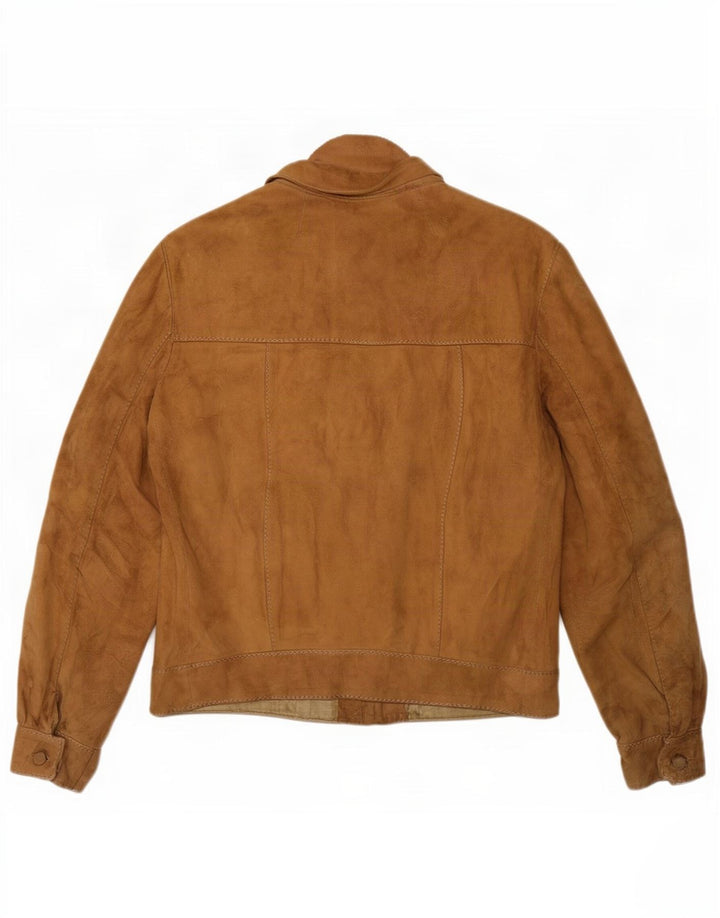 Vintage Γυναικείο Suede Jacket UK 14 Medium Brown