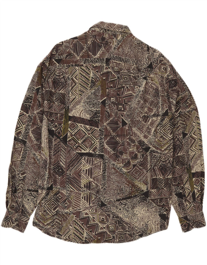 Azzurra Ανδρικό πουκάμισο με αφηρημένο σχέδιο μεγάλης πράσινης βισκόζης