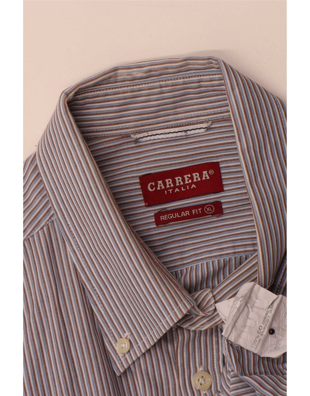 Ανδρικό πουκάμισο Carrera Regular Fit XL Μπλε βαμβακερό ριγέ