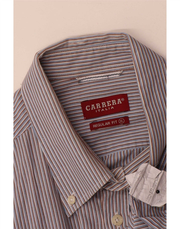 Ανδρικό πουκάμισο Carrera Regular Fit XL Μπλε βαμβακερό ριγέ