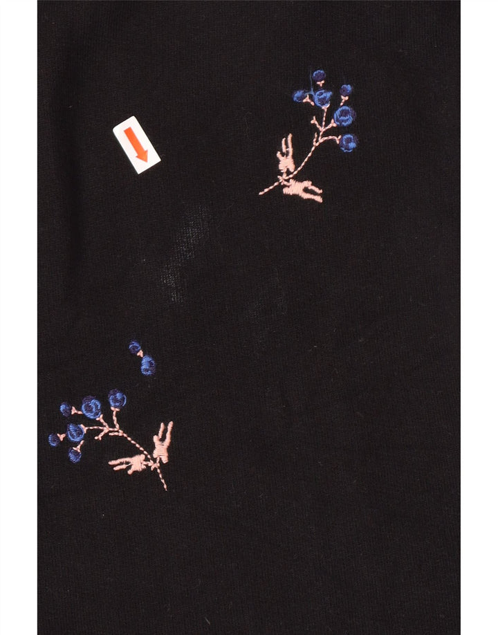 Γυναικεία φούτερ WHISTLES Φόρεμα UK 10 Small Black Floral Βαμβακερό