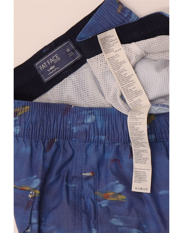 Ανδρικό γραφικό σορτς κολύμβησης Fat Face Medium Blue Polyester