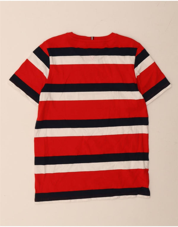 Tommy Hilfiger Boys Graphic T-Shirt Top 15-16 ετών κόκκινο ριγέ βαμβακερό
