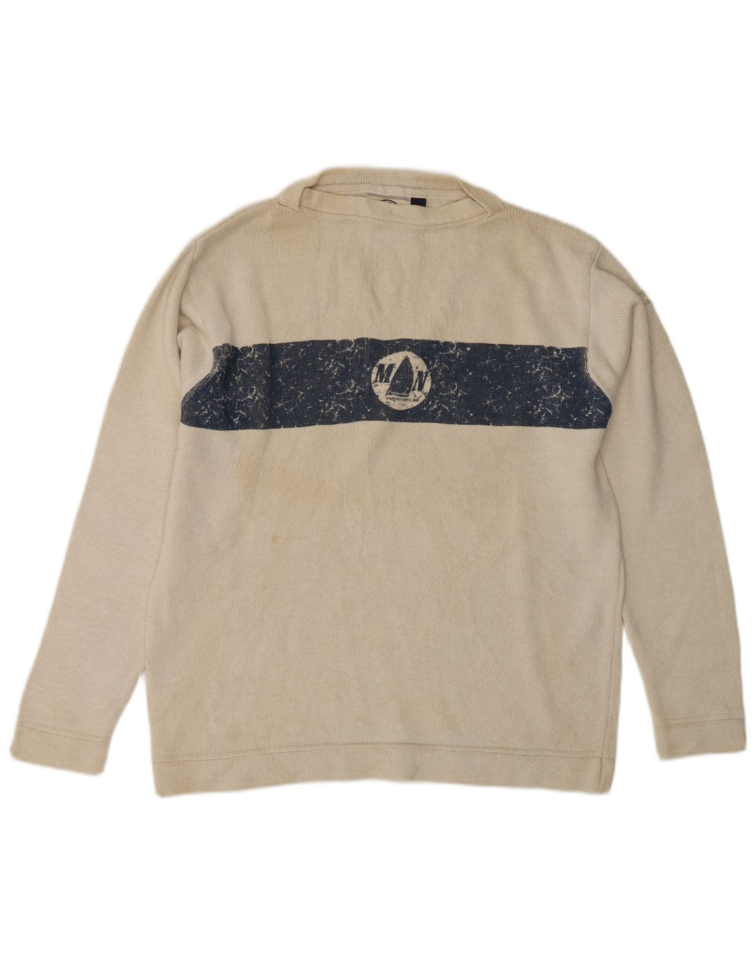 Murphy & Nye Mens Sailmakers Boat Neck Jumper πουλόβερ Small Off White