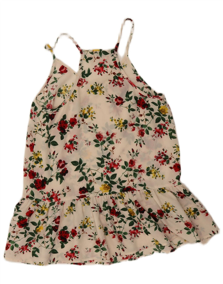 Guess Womens Sundress UK 6 XS Off White Floral Polyester
