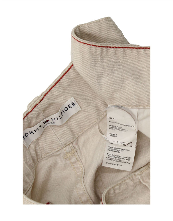 TOMMY HILFIGER Womens Denim Shorts US 8 Medium W30  Off White Cotton Vintage Tommy Hilfiger and Second-Hand Tommy Hilfiger from Messina Hembry 