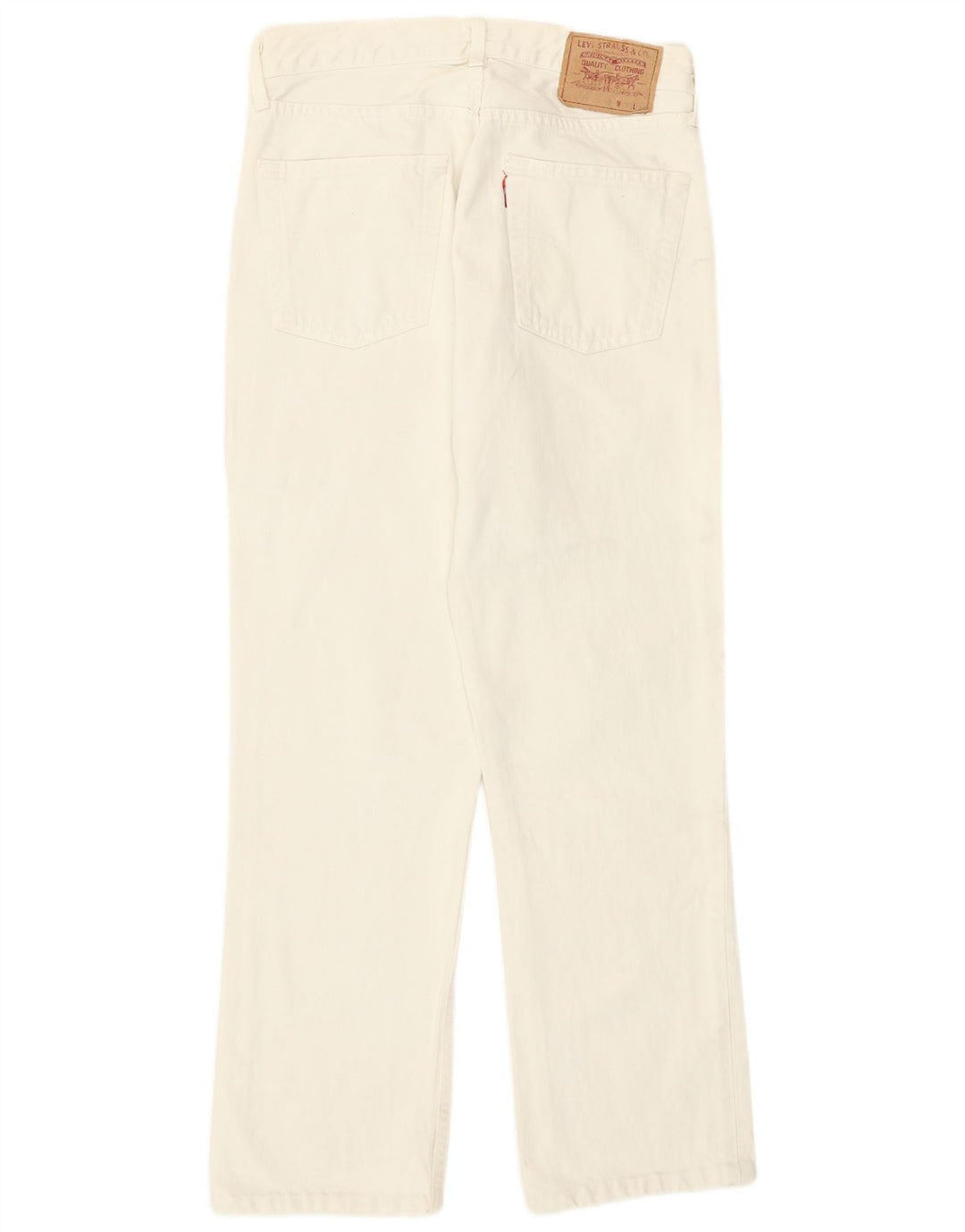 Γυναικείο ίσιο τζιν Levi's W31 L27 από λευκό βαμβακερό