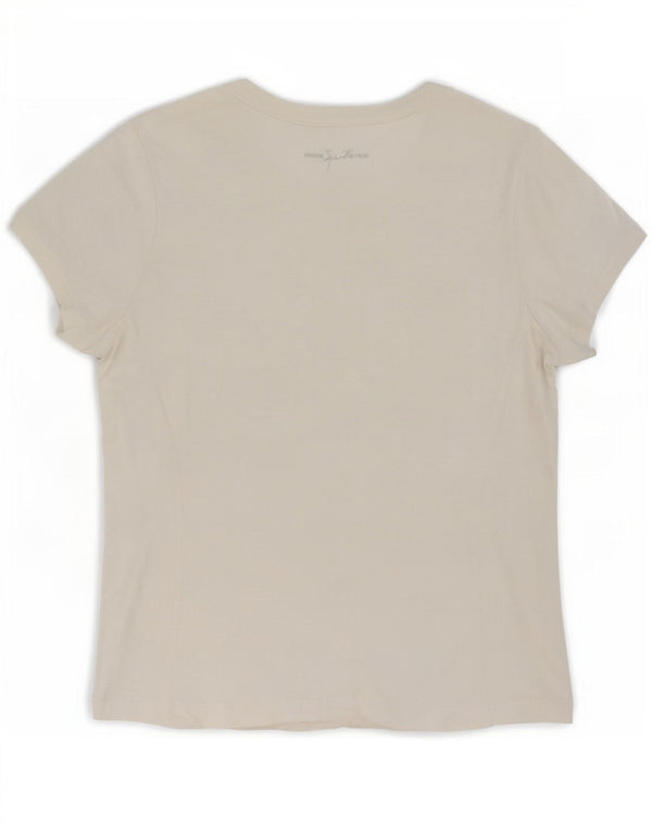 Champion Womens Heritage Classics T-shirt Top UK 14 Large White βαμβακερό