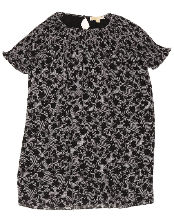 MICHAEL KORS Γυναικείο Oversized Shift Φόρεμα UK 14 Medium Black Floral