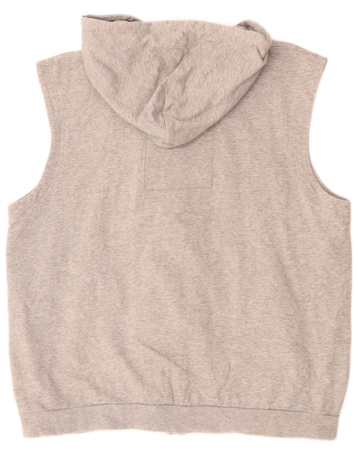 Ανδρικό πουλόβερ NIKE με φερμουάρ με κουκούλα UK 39/41 Μεσαίο γκρι βαμβακερό