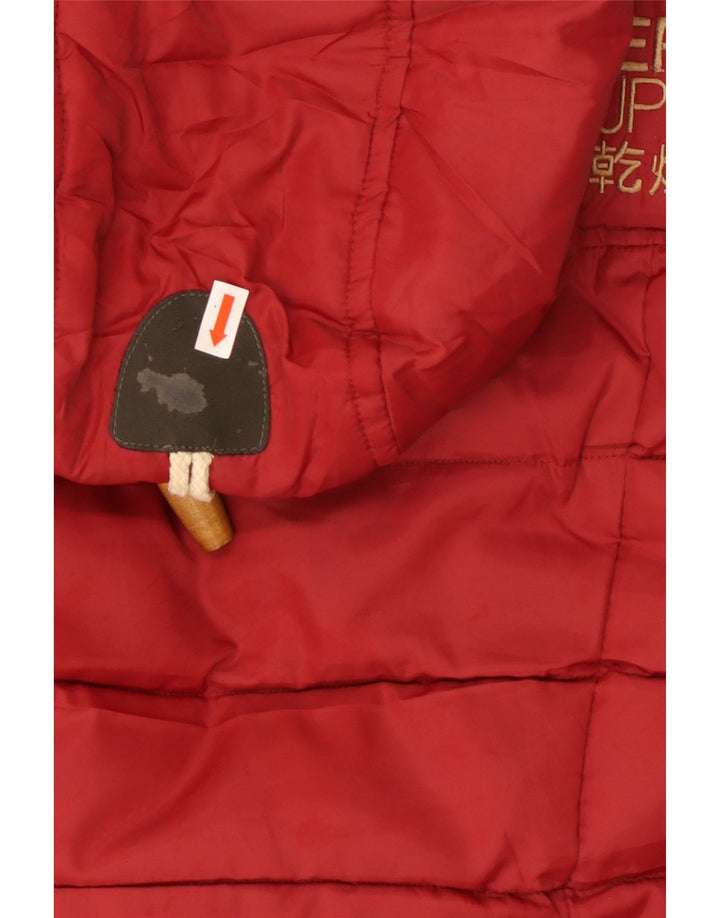SUPERDRY Γυναικεία κουκούλα με επένδυση Gilet UK 10 Small Red Polyester