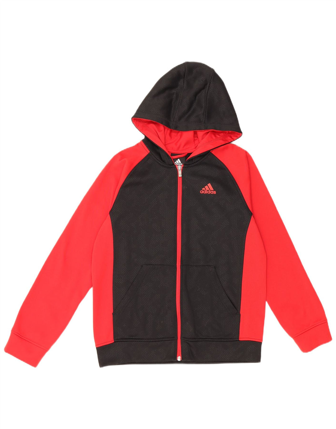 Πουλόβερ ADIDAS Boys Climawarm Zip Hoodie 14-15 ετών Μεγάλο Μαύρο