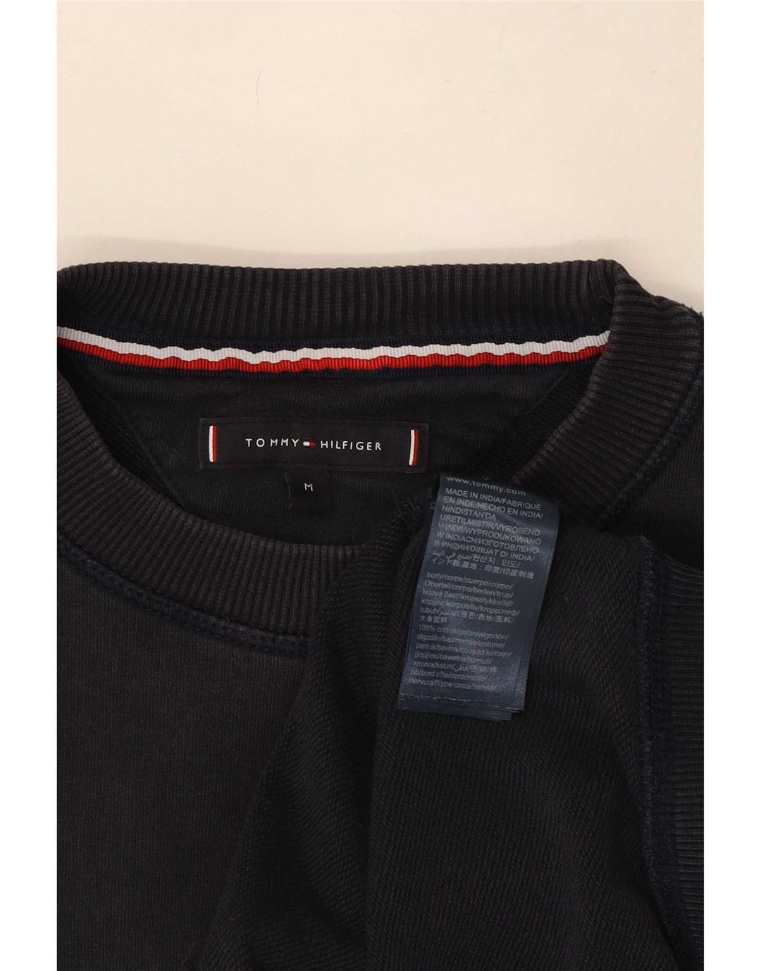 Γραφικό ανδρικό φούτερ Tommy Hilfiger Jumper Medium Navy Blue ριγέ