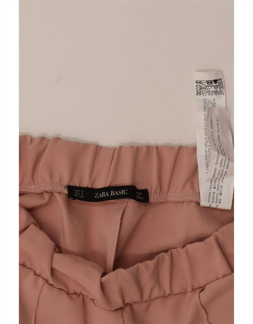 Γυναικείο ίσιο παντελόνι Chino ZARA Small W26 L25 Pink Colourblock