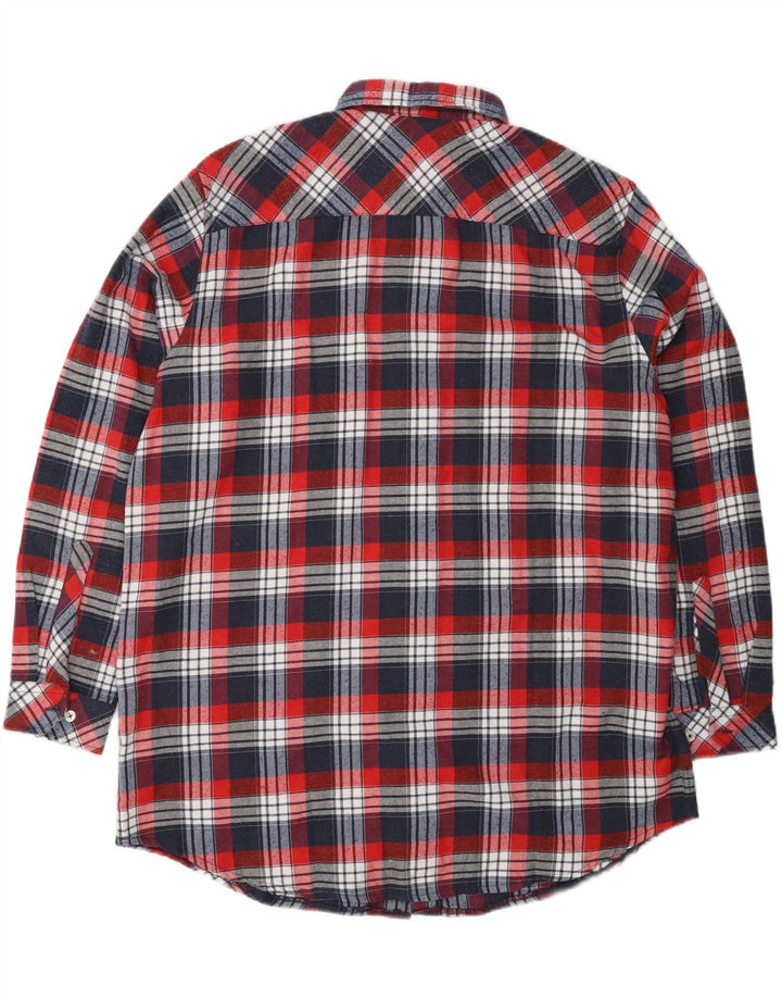 Ανδρικό πουκάμισο REWARD Flannel UK 39/40 Μεσαίο κόκκινο βαμβακερό καρό