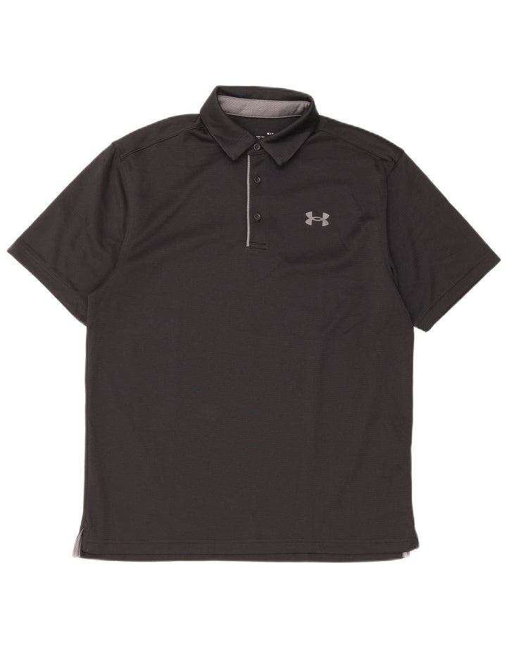 Under Armour Ανδρικό Πόλο Μπλουζάκι Μεσαίο Μαύρο Πολυεστέρα