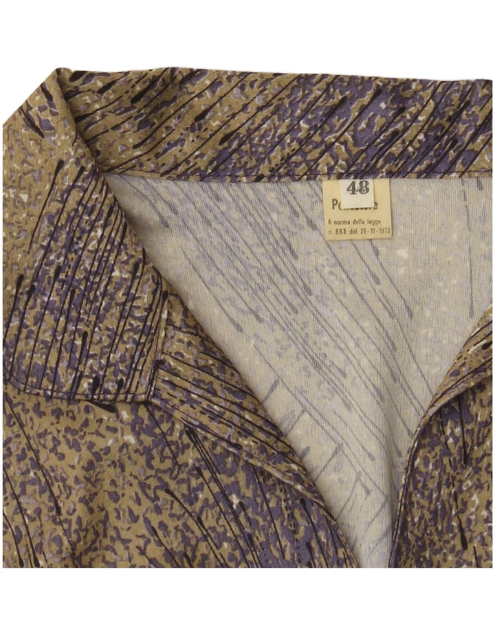 Vintage Γυναικείο μακρυμάνικο Maxi Φόρεμα IT 48 XL καφέ πολυεστέρας