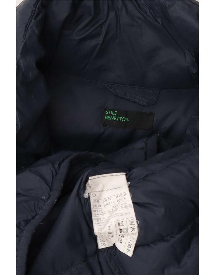 Benetton Γυναικείο μπουφάν με επένδυση UK 10 Small Navy Blue
