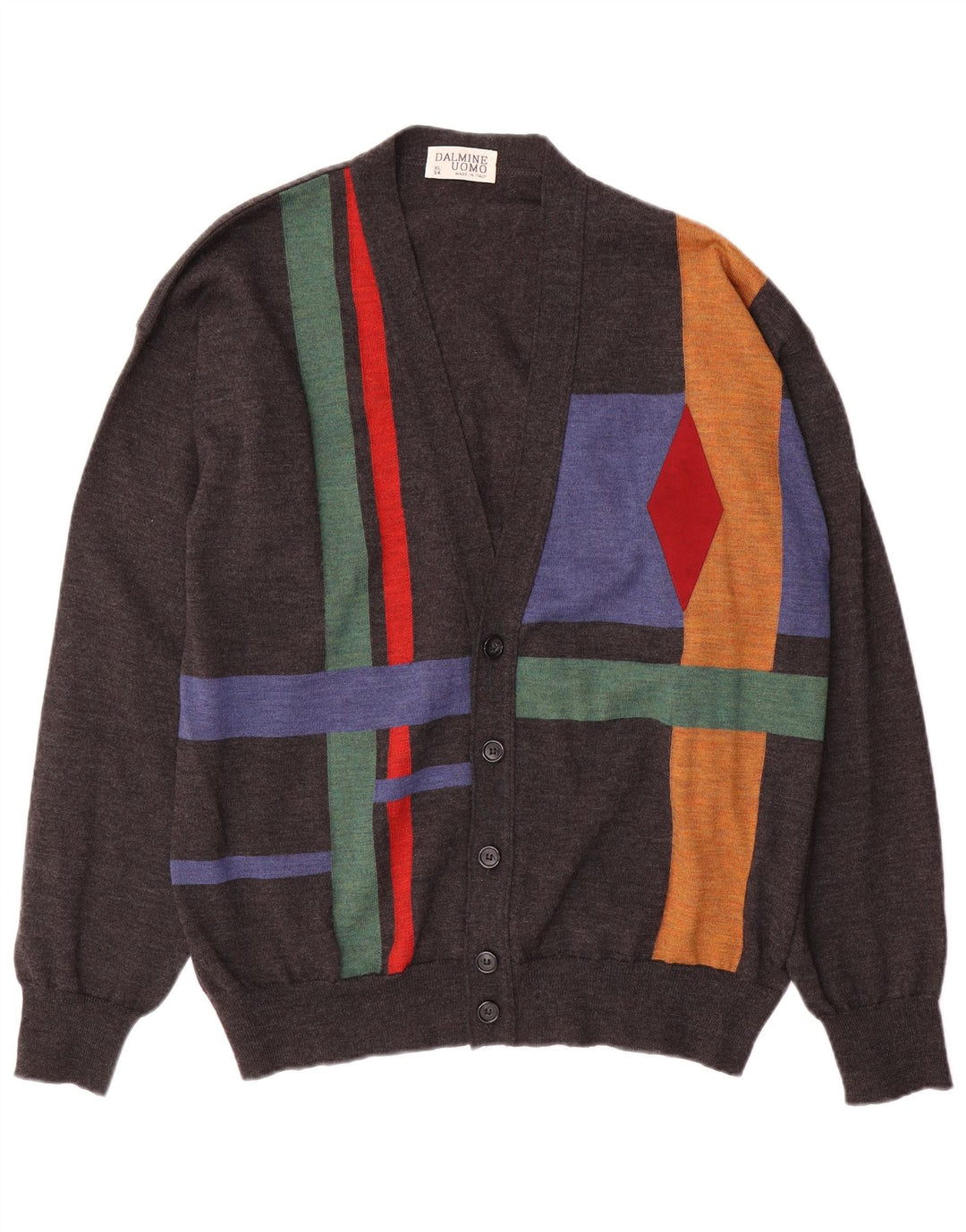 Ανδρικό πουλόβερ DALMINE Ζακέτα IT 54 XL Γκρι Argyle/Diamond Wool