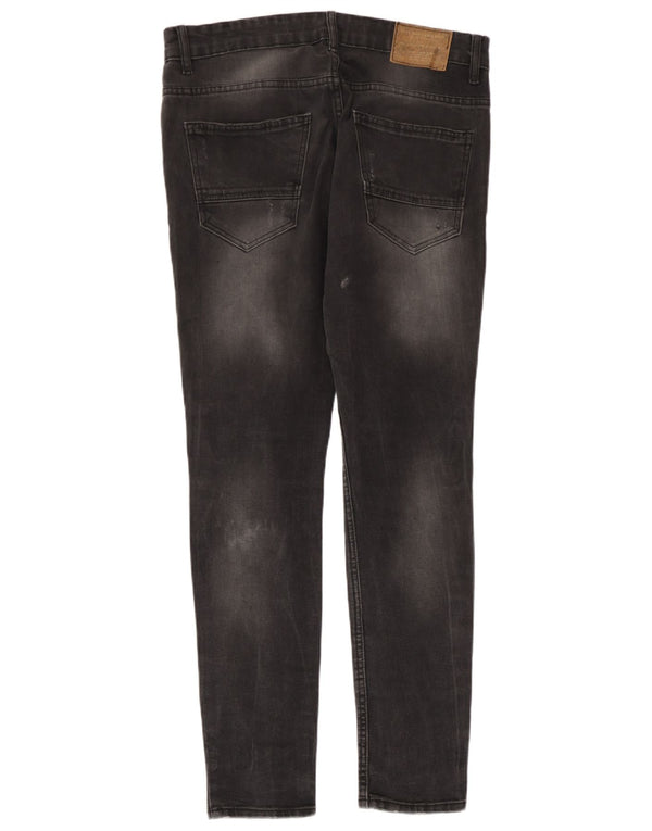 Zara Ανδρικά στενά τζιν EU 42 Large W33 L27 Μαύρο βαμβακερό