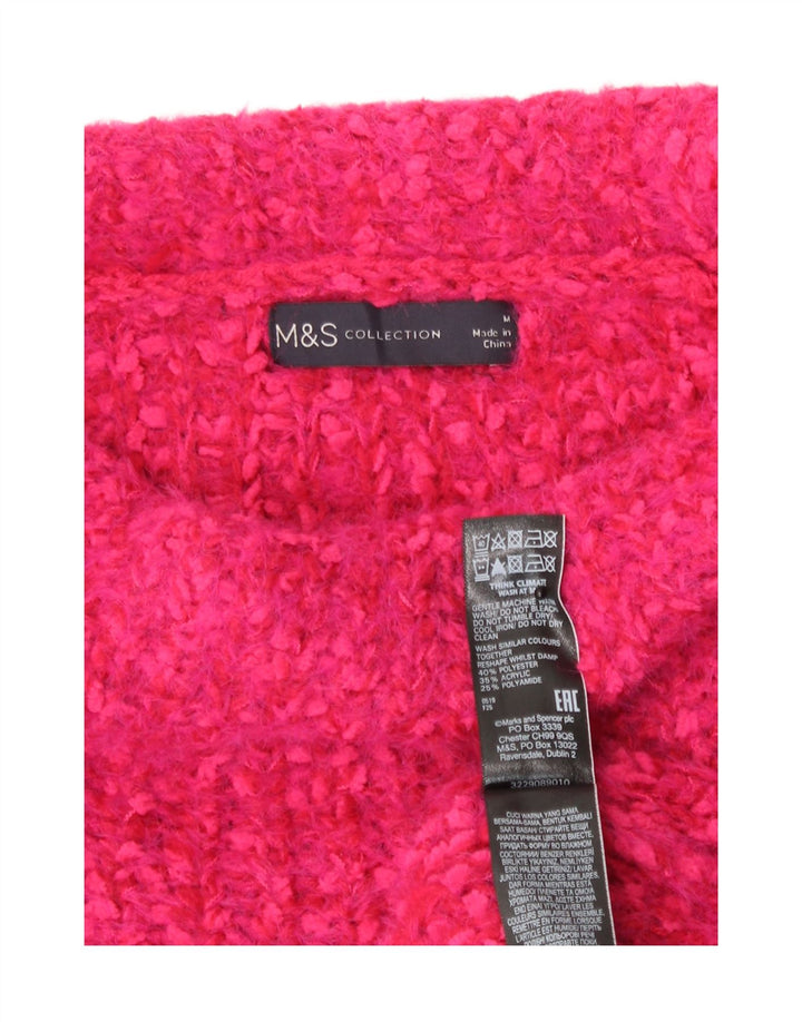 Marks & Spencer Γυναικείο πουλόβερ με ρολό λαιμόκοψη UK 14 με μεσαία ροζ φλύκταινα