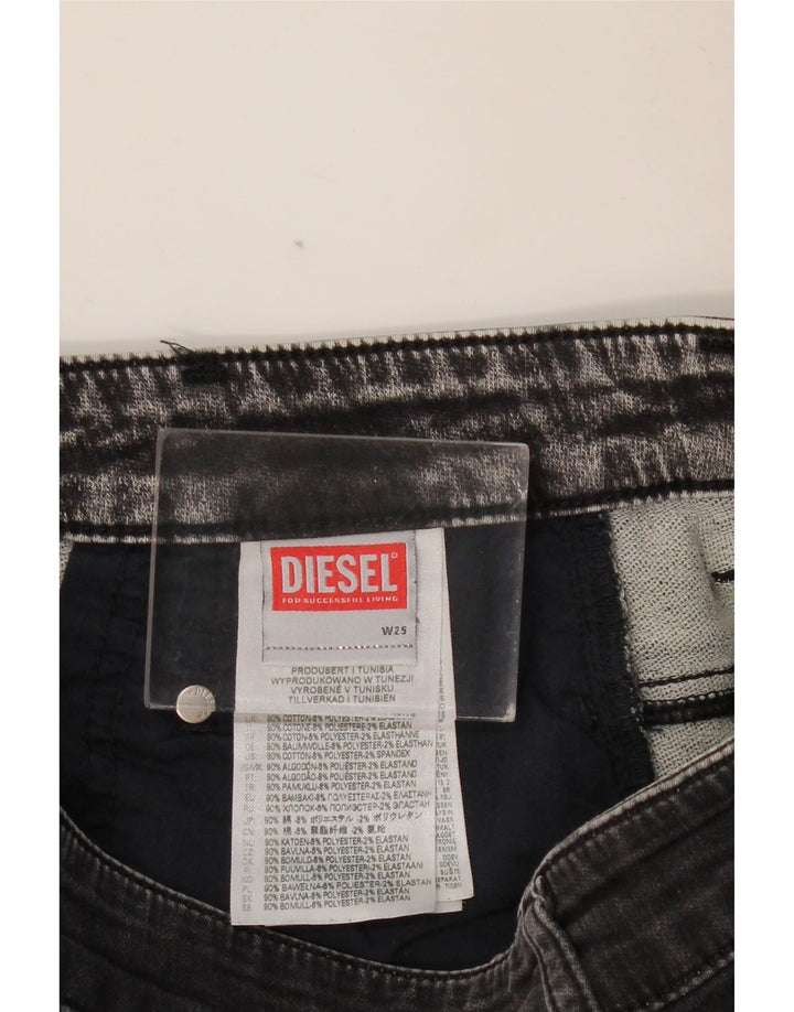 DIESEL Γυναικείο Crop Tapered Jeans W25 L24 Γκρι βαμβακερό