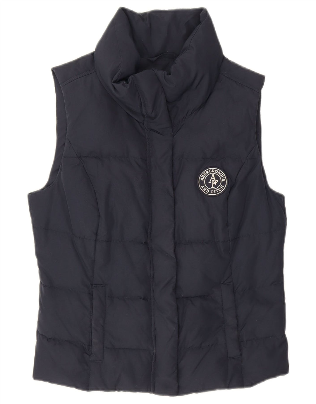 Abercrombie & Fitch Γυναικείο Gilet UK 12 Medium Navy Blue Polyester