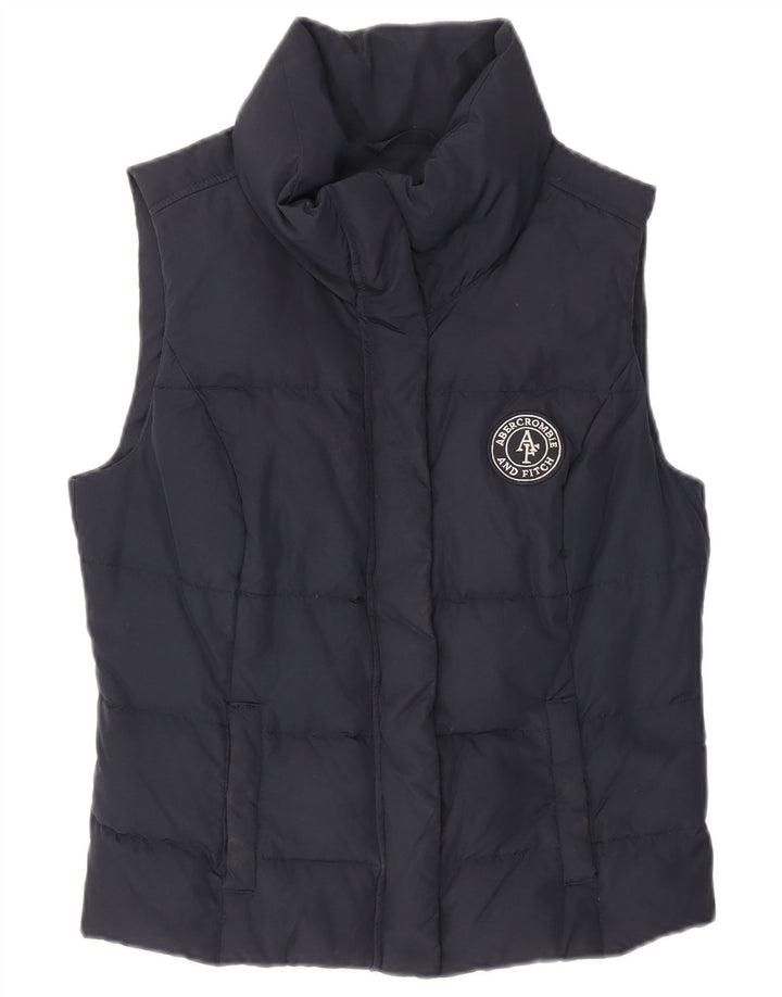 Abercrombie & Fitch Γυναικείο Gilet UK 12 Medium Navy Blue Polyester