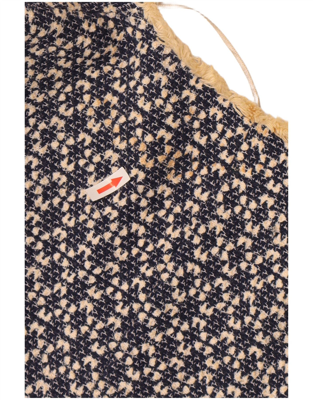 Zara Γυναικείο Ανοιχτό Πανωφόρι UK 12 Medium Navy Blue Geometric Cotton
