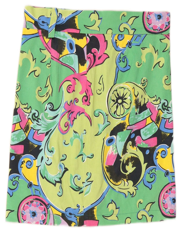 Γυναικεία ίσια φούστα VINTAGE W26 Small Green Paisley