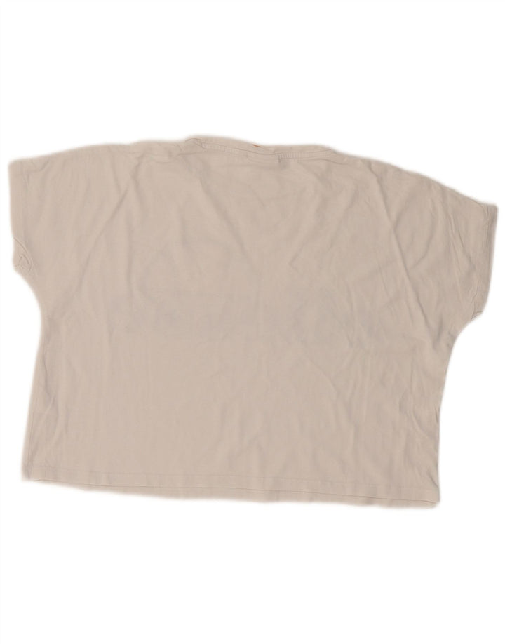 Γυναικείο γραφικό μπλουζάκι ELLESSE Heritage Oversized Crop Top UK 6 XS White