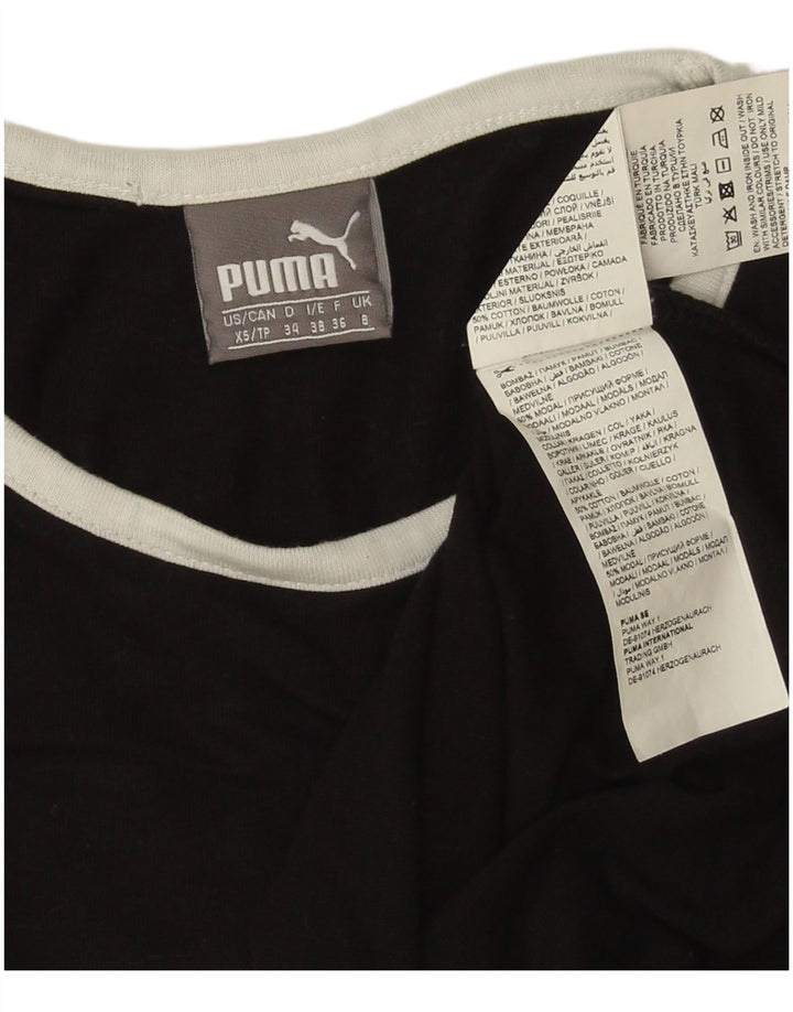 Γυναικείο γραφικό μπλουζάκι Puma Top UK 8 Small Black Modal